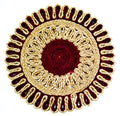 Bengal Handicrafts & Handlooms Braided Jute Placemats, |Round Table Mats| 26 cm, Set of 2. Anti Skid Mats Best for Bed-Side Table/Centre Table, Dining Table/Shelves, Natural Beige etc. (Megenta)